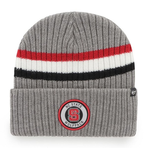 San Francisco 49ers New Era Cuffed Stripe Knit Beanie with Pom  Red/Black/White