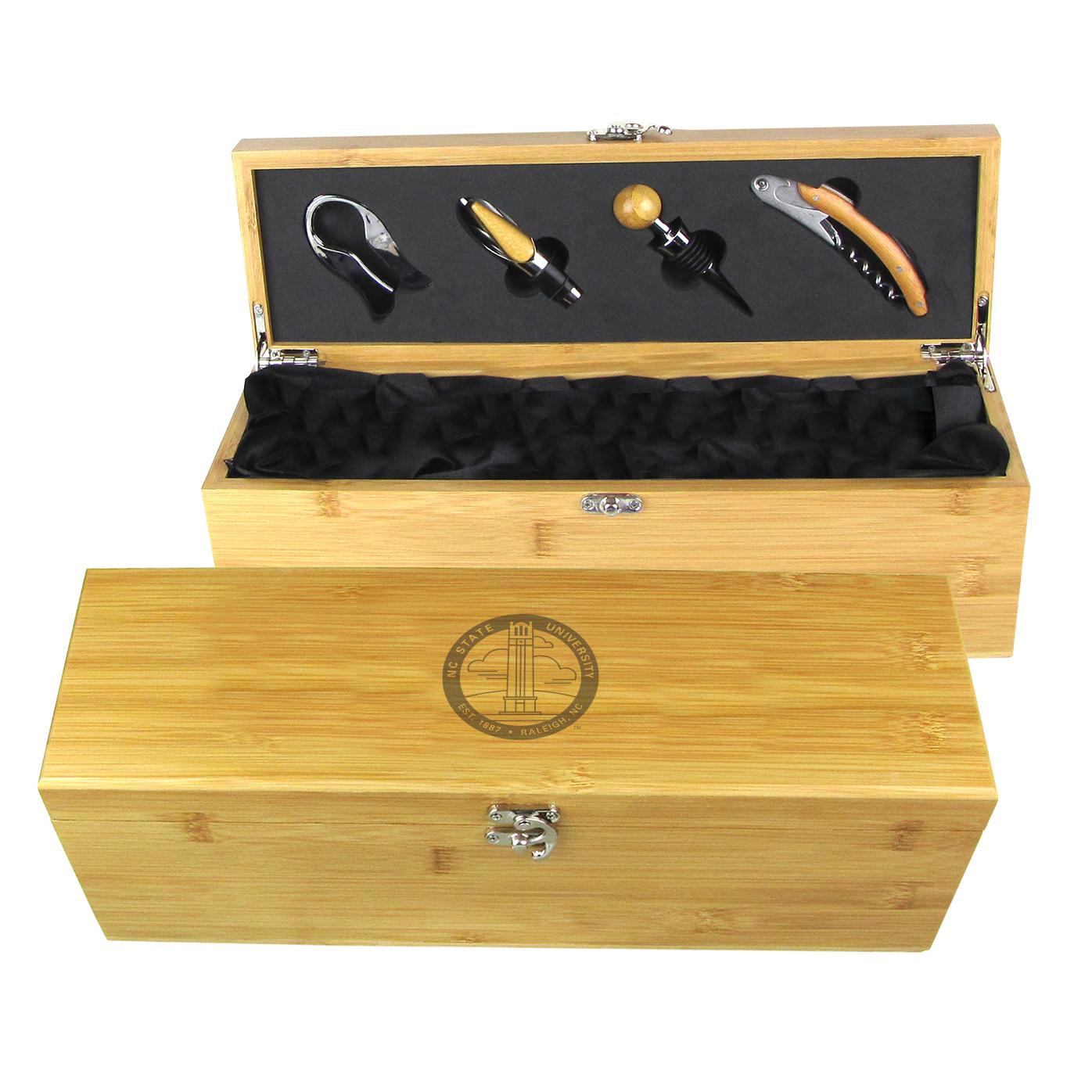 Bamboo Wine Gift Box Set & Accessories