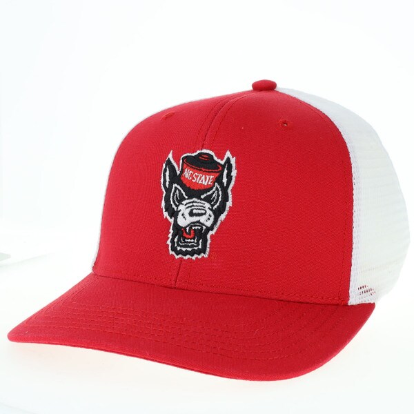 Red / White Mid-Pro Structured Snapback Hat / Wolfhead Logo | Wolfpack ...