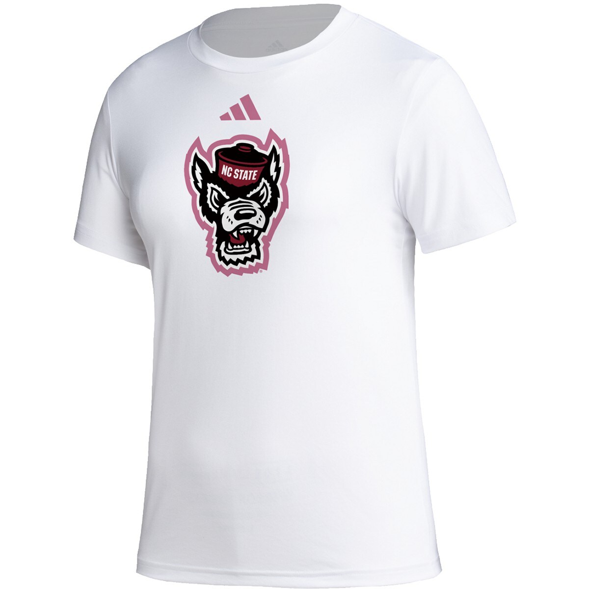 White Sideline 2024 Ladies Short Sleeve Tee - Pink Outline